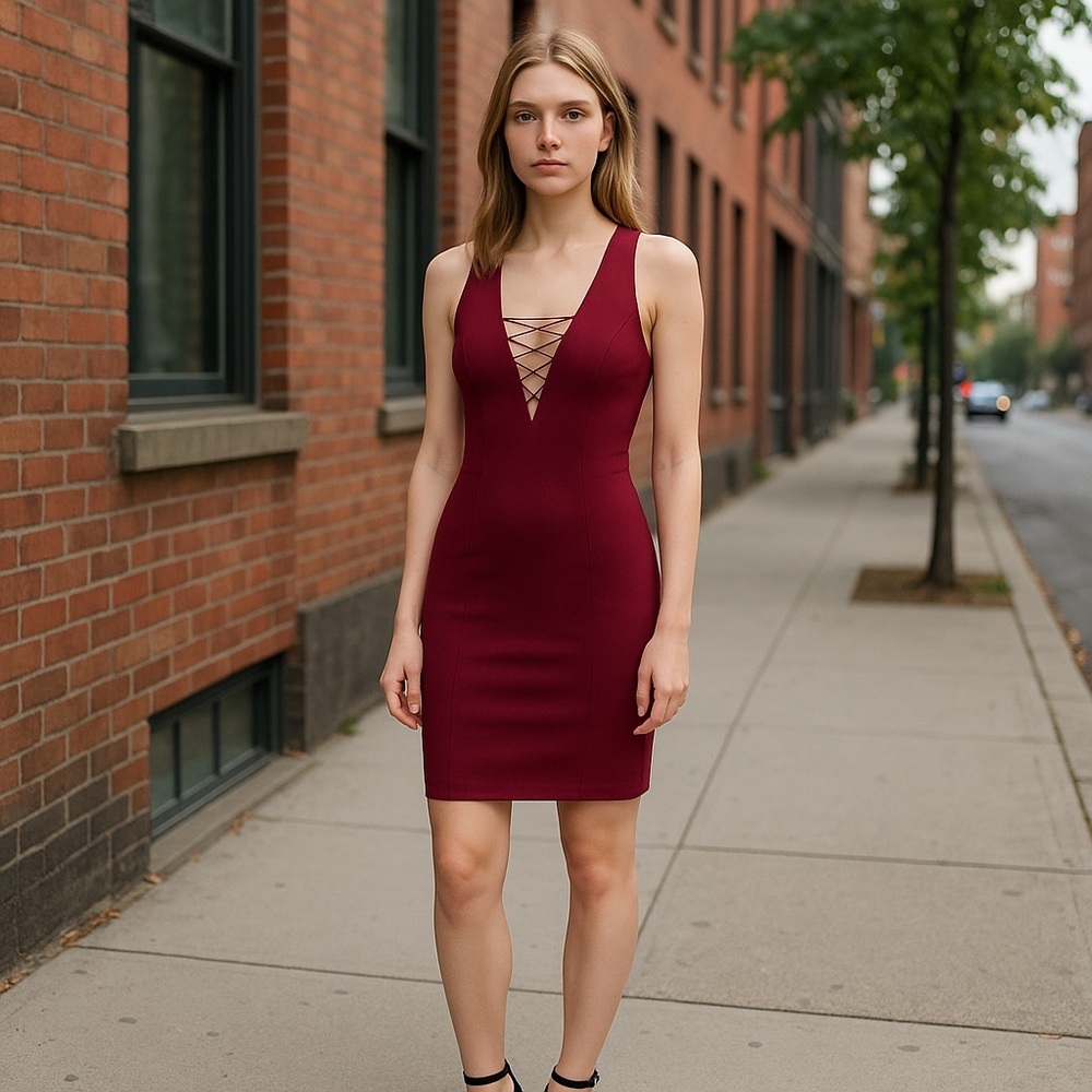 Sexy scuba bodycon dress